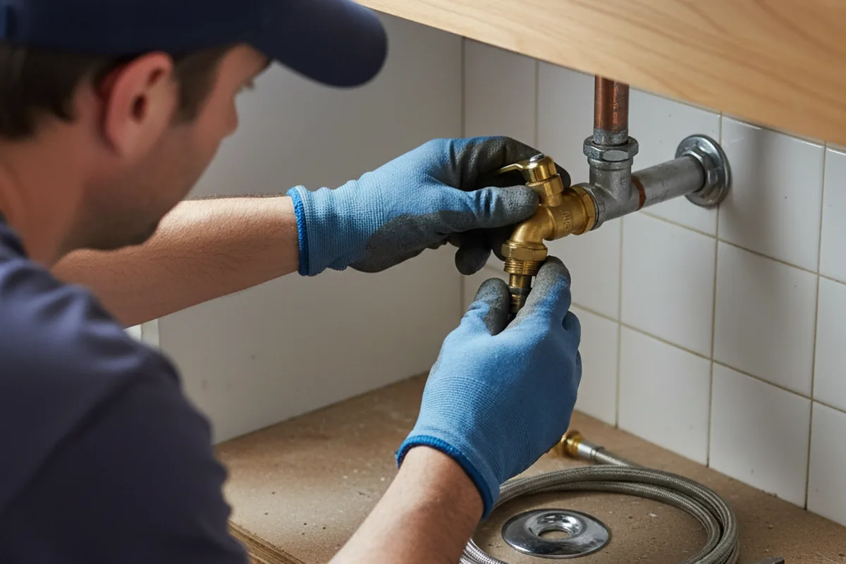 Shutoff valve and fitting work during Emergency Plumbing in Woodhaven